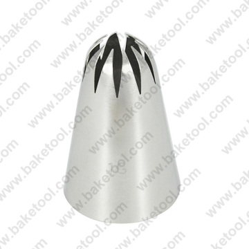Stainless steel cake decorating nozzles, closed star piping nozzles with high quality#1G