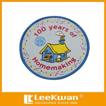 Cute Cartoon Little House Woven Label Embroidery Patch For Kid' Clothing