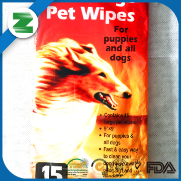 For puppies and dogs use easy cleaning pet wet wipes