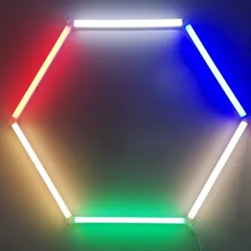 High Lumen Custom LED Workshop Hexagon Light DIY Hexagonal Modular Garage Ceiling