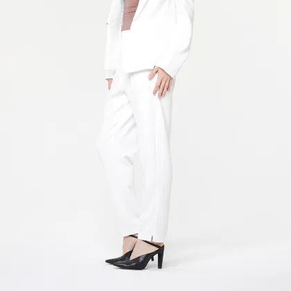 White High Waist Womens Pants