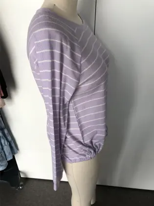 Splicing striped long sleeves