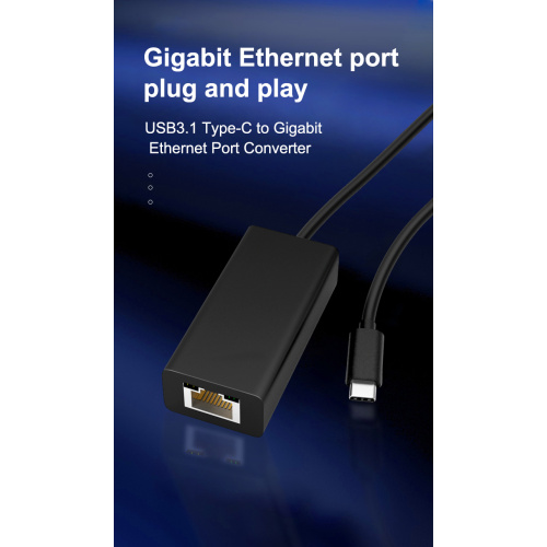 Gigabit Network Hub USB C TO Adapter RJ45