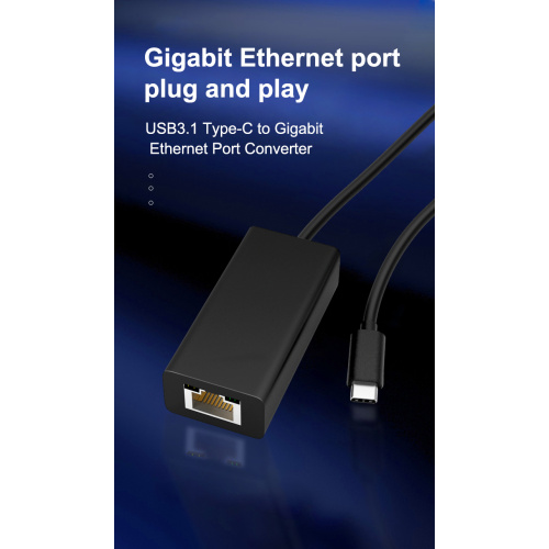 Gigabit Network Hub USB C a RJ45 Adaptador