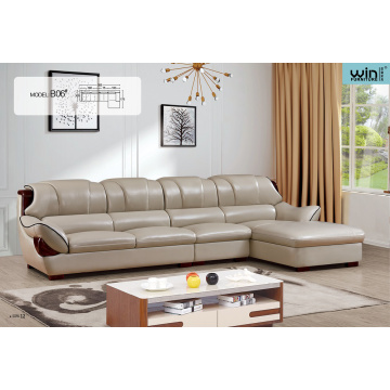 American Style Leather Corner Sofa For Living Room