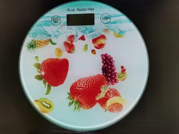 188mm diameter round glass kitchen scales
