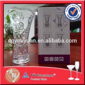Transparent Different Types Crystal Glass Vase Wedding Crystal Centerpiece Vase