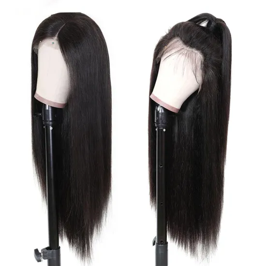 Malaysian Human Hair Lace Front Wigs Natural Cuticle Aligned 100%Density Straight Human Hair 13X4 Lace Frontal For Black Women