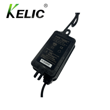 KELIC IP67 Waterproof Rated 12V 24W Transformer for LED and Security Systems CE CQC Certified Power Supply
