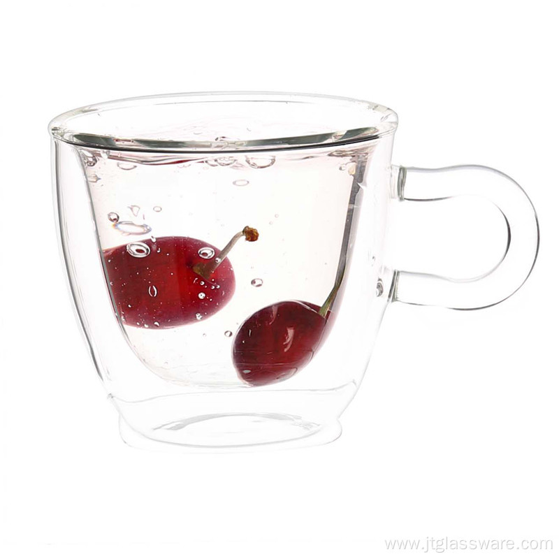 Hot sale 150ml glass cup with handle