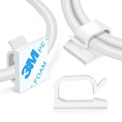 Nylon Clamp Adhesive Cable Clips for Clear Cable Management