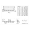 0.100" (2.54 mm) Dual Row Shrouded Box Header DIP 180° type H=9.40mm