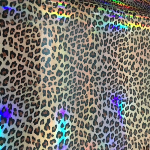 Leopard Printed Leather Vinyl Fabric for Gift Package