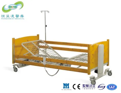 Electric five-function wooden nursing home care bed for elderly care house