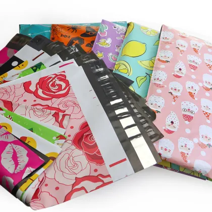 Custom Compostable Poly Mailer Bags Biodegradable Postage Bags 6x9 Envelopes - Green with Logo