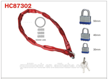 Anti-theft Chain Lock,Pad Lock,Bicycle Lock with pad lockHC87302