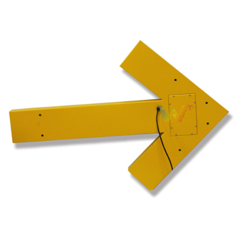 road construction aluminum yellow flashing arrow sign