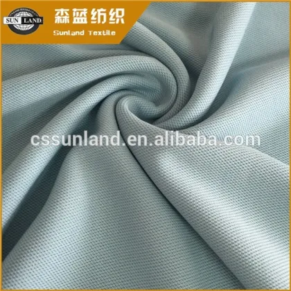 100 polyester coolmax weft knitted short sleeve fabric