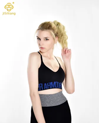 Alphabet Decoration Sports Bra Yoga Strap Beauty Back