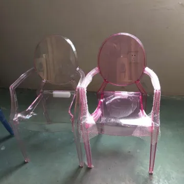 Transparent Stackable Acrylic Armchair - Clear Kids Ghost Plastic Chairs