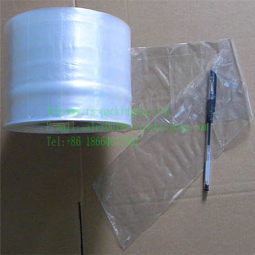 clear Pre-opened poly bags on a roll