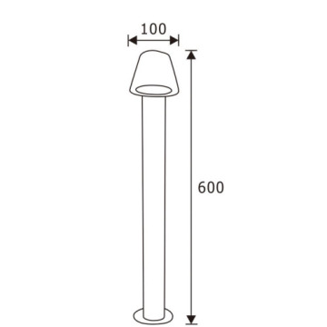 LEDER For Garden 7W Aluminum LED Bollard Light