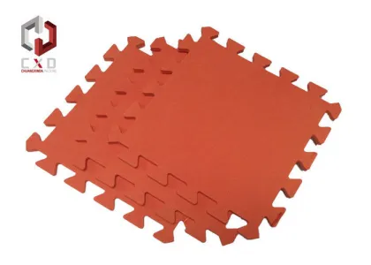 Custom Eco Yoga Mat , Orange Patterned Yoga Mat For Kids