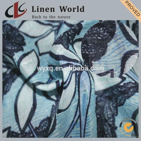 3636 100%Linen 21*21 54*53 53/54" Printed Fabric
