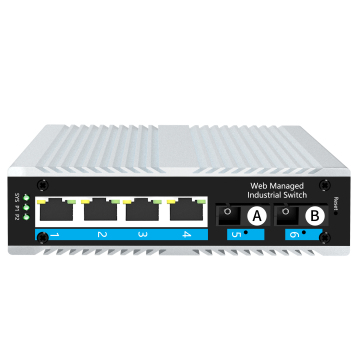 Interrupteur Ethernet de qualité industrielle de gestion industrielle de gestion industrielle à 6 ports à 6 ports pour transit ferroviaire
