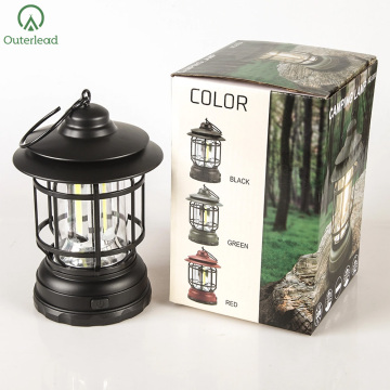 قابلة لإعادة الشحن قابلة للشفاء LED LED Retro Camping Light Lantern