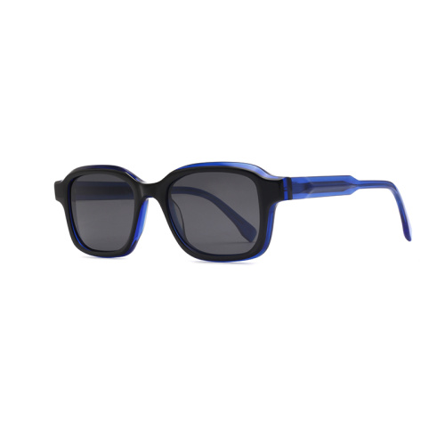 Custom Logo Unisex UV400 Quadratische polarisierte Acetat -Sonnenbrille