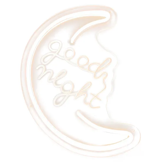 LED Neon Moon Sign: 5V Bedroom Night Light for Holiday Party Ambiance