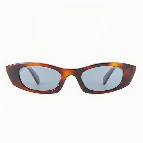 Mellume Retro 90s Narrow Oval Cat-Eye Acetate Sunglasses