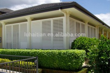 High quality pvc shutter window / bottom ventilation louvers window