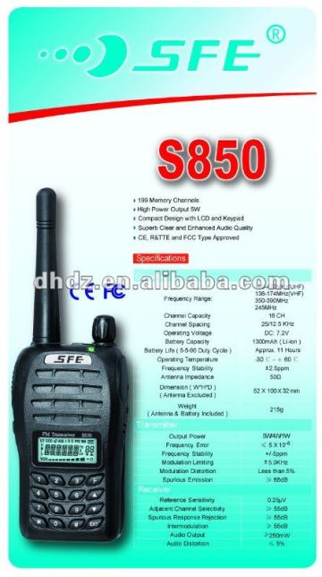 SFE Portable Two Way Radio S850