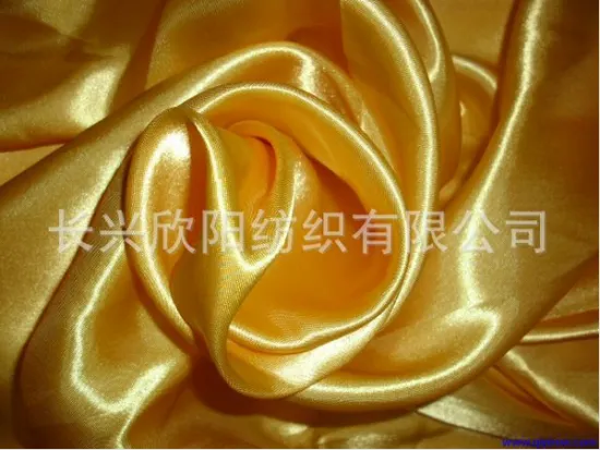 Crumpled polyester satin fabric