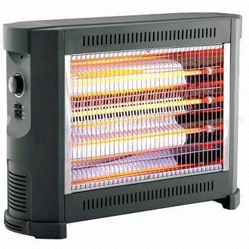 Quartz heater with wheel and fan assisted