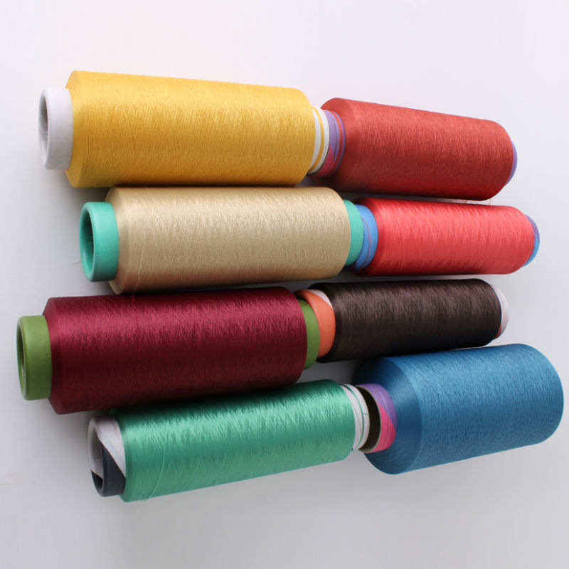 High Tenacity Brown Color Polyester DTY Yarn for Weaving, AA Grade