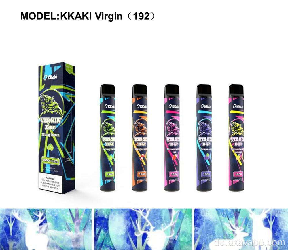 Virgin Bar E-Zigarette mit 1500 Puffs