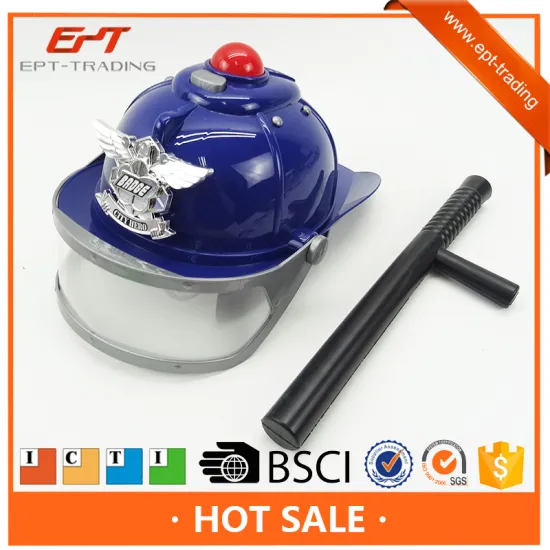 2017 New pretend play toy funny police toy helmet for kids
