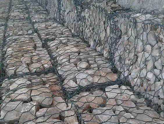 Caixa de gabion hexagonal para gaiola de malha de arame de pedra