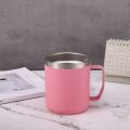 Stainless steel insulated Mark coffee cup with handle