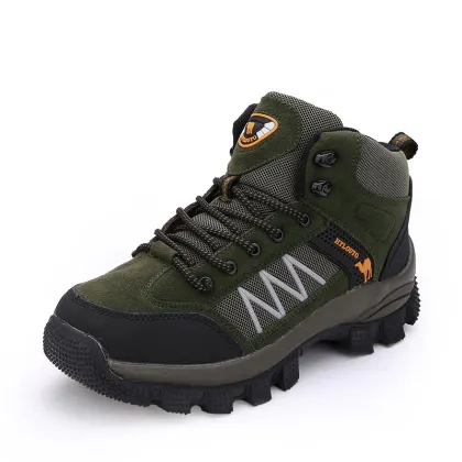 2016 Mens Hiking Shoes Waterproof Mountain Shoes Breathable Outdoor Shoes High-Top For Male