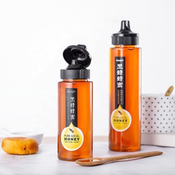 ซอสพลาสติกพลาสติกบีบขวด 6.5oz 180 มล. สำหรับถั่วเหลืองน้ำเชื่อมน้ำมันด้วยฝาหัวฉีด