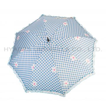 Cute Ruffle Lace Women's Straight Umbrella