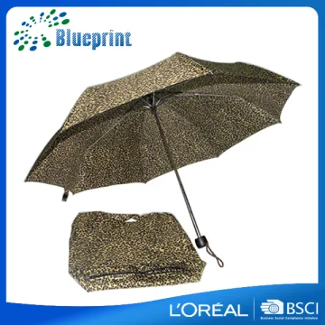 lady vogue custom leopard print magic bag fold umbrella