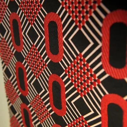 57 polyester 43 rayon cationic dye geometric pattern jacquard fabric