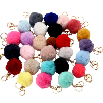 Kawaii Wool Ball Key Chain - Fluffy Plush Fashion Pendant Wholesaler