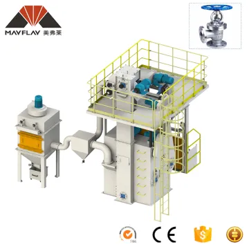 Industrial Automatic Parts Abrasive Crawler Rubber Tumble Belt Apron Type Clean Blast Device Shot Blaster Wheel Blasting Machine