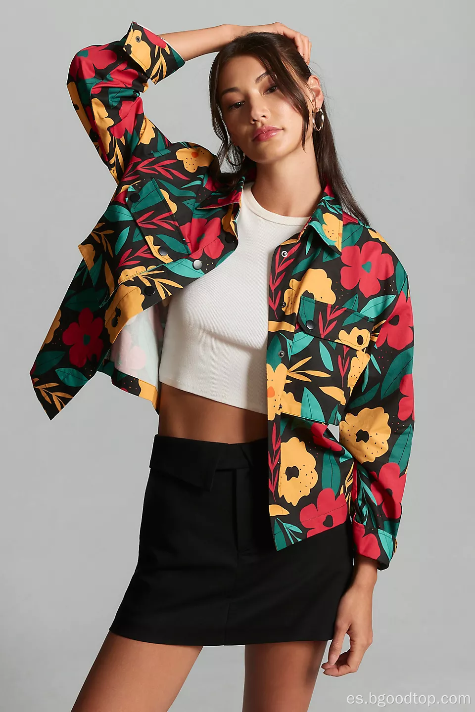 Chaqueta floral para mujeres al por mayor